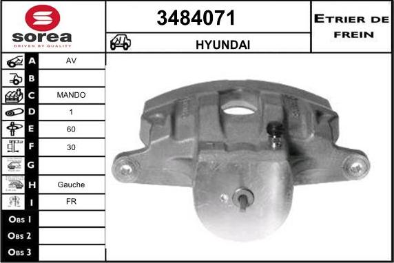 Sera 3484071 - Гальмівний супорт autocars.com.ua