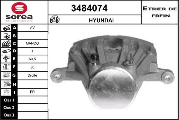 Sera 3484074 - Гальмівний супорт autocars.com.ua