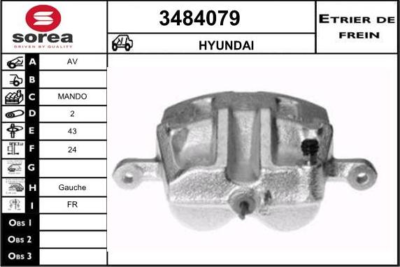 Sera 3484079 - Гальмівний супорт autocars.com.ua