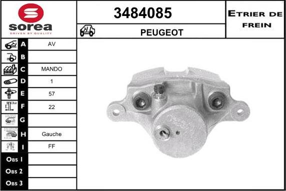 Sera 3484085 - Тормозной суппорт autodnr.net