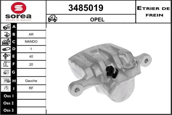 Sera 3485019 - Гальмівний супорт autocars.com.ua