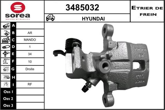 Sera 3485032 - Гальмівний супорт autocars.com.ua