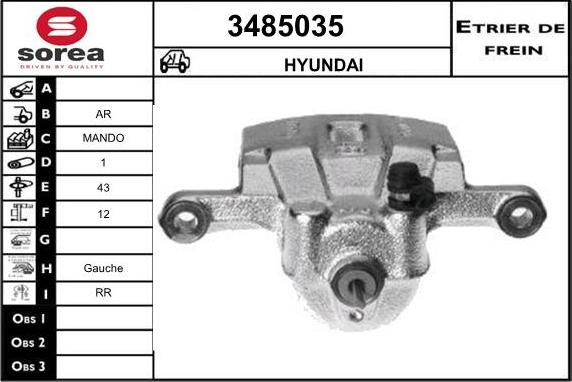 Sera 3485035 - Гальмівний супорт autocars.com.ua