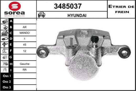 Sera 3485037 - Гальмівний супорт autocars.com.ua