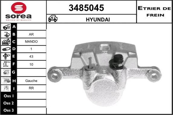 Sera 3485045 - Гальмівний супорт autocars.com.ua