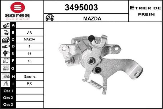 Sera 3495003 - Гальмівний супорт autocars.com.ua