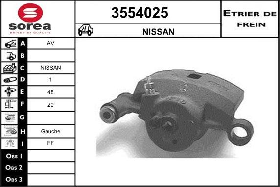 Sera 3554025 - Гальмівний супорт autocars.com.ua