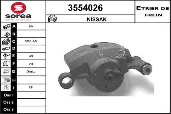 Sera 3554026 - Гальмівний супорт autocars.com.ua