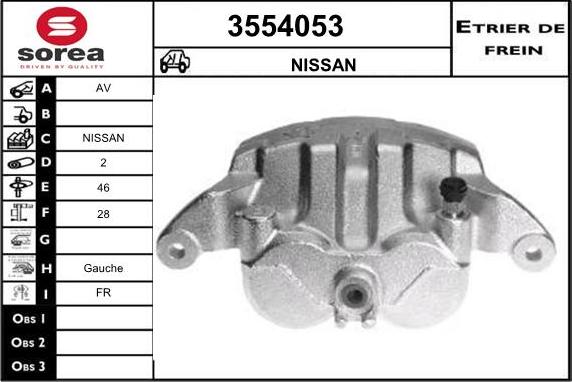 Sera 3554053 - Гальмівний супорт autocars.com.ua