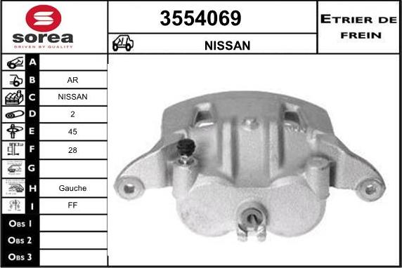 Sera 3554069 - Гальмівний супорт autocars.com.ua