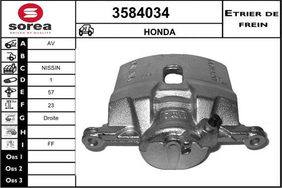 Sera 3584034 - Тормозной суппорт autodnr.net