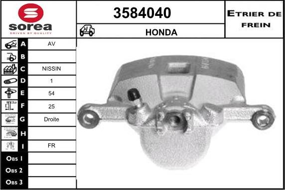 Sera 3584040 - Тормозной суппорт autodnr.net