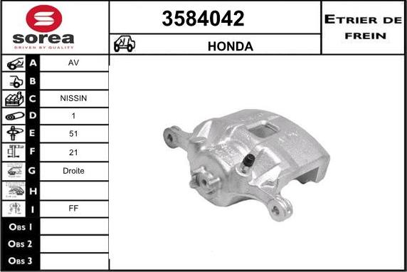 Sera 3584042 - Гальмівний супорт autocars.com.ua