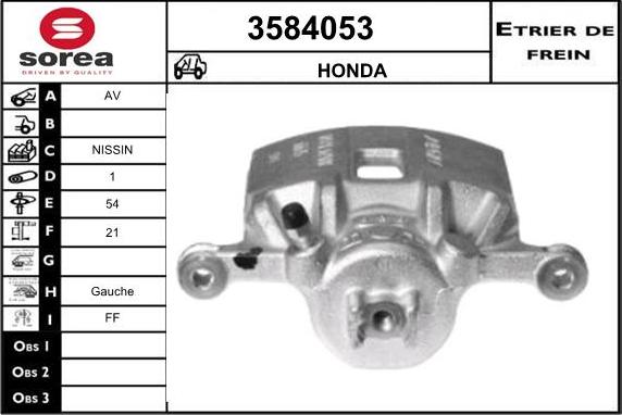 Sera 3584053 - Тормозной суппорт autodnr.net