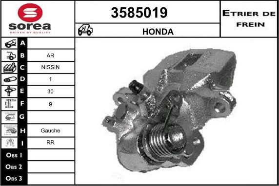 Sera 3585019 - Тормозной суппорт autodnr.net