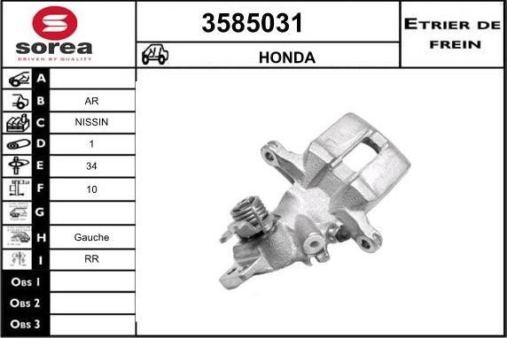 Sera 3585031 - Тормозной суппорт autodnr.net