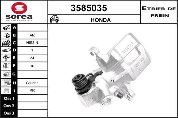 Sera 3585035 - Тормозной суппорт autodnr.net