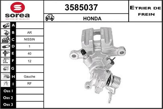 Sera 3585037 - Тормозной суппорт autodnr.net