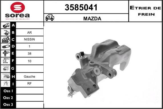 Sera 3585041 - Тормозной суппорт autodnr.net