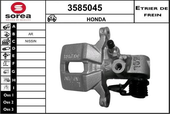 Sera 3585045 - Гальмівний супорт autocars.com.ua