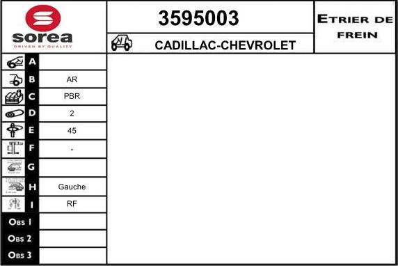 Sera 3595003 - Гальмівний супорт autocars.com.ua