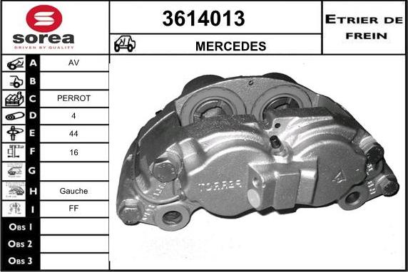 Sera 3614013 - Гальмівний супорт autocars.com.ua