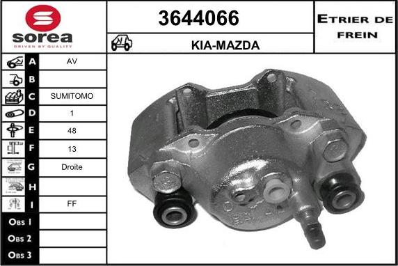 Sera 3644066 - Гальмівний супорт autocars.com.ua