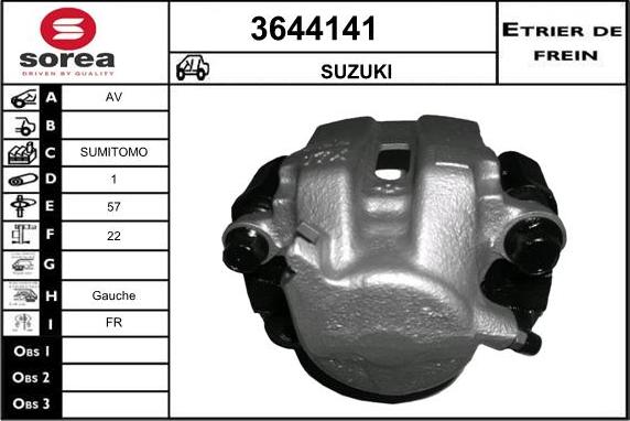 Sera 3644141 - Тормозной суппорт autodnr.net