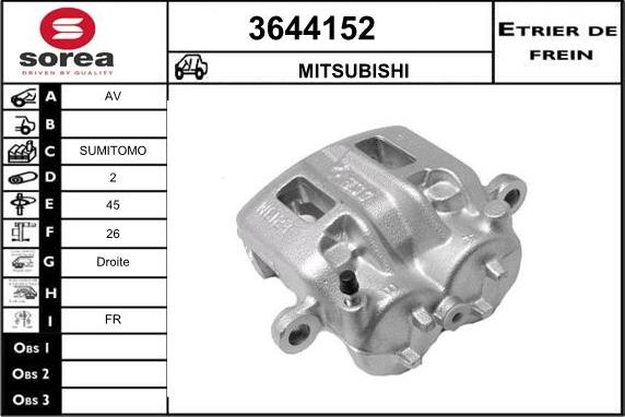 Sera 3644152 - Гальмівний супорт autocars.com.ua