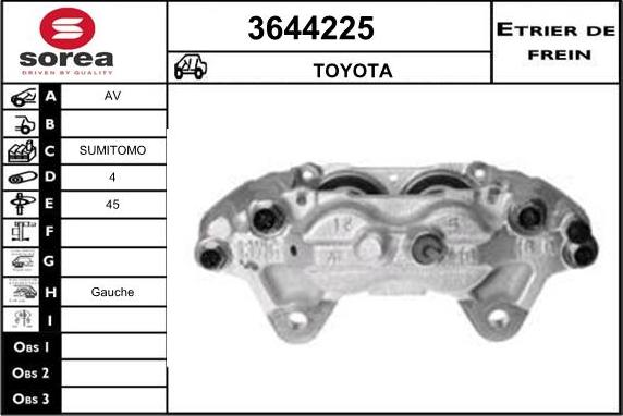 Sera 3644225 - Гальмівний супорт autocars.com.ua