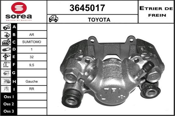 Sera 3645017 - Тормозной суппорт autodnr.net