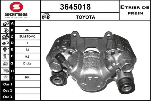 Sera 3645018 - Тормозной суппорт autodnr.net