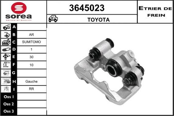 Sera 3645023 - Гальмівний супорт autocars.com.ua