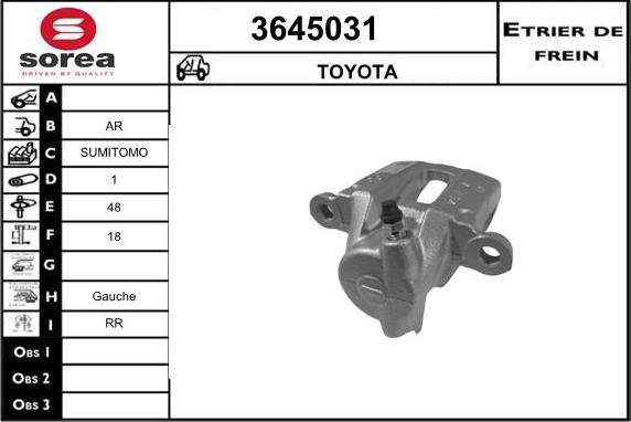 Sera 3645031 - Гальмівний супорт autocars.com.ua