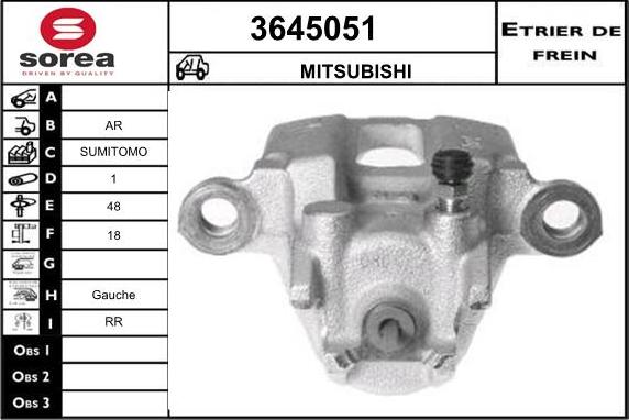 Sera 3645051 - Гальмівний супорт autocars.com.ua