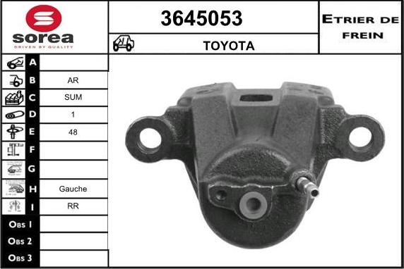 Sera 3645053 - Гальмівний супорт autocars.com.ua