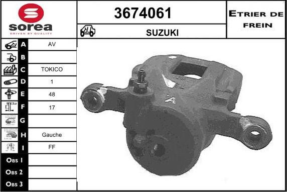 Sera 3674061 - Тормозной суппорт autodnr.net