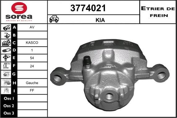 Sera 3774021 - Гальмівний супорт autocars.com.ua