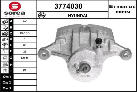 Sera 3774030 - Гальмівний супорт autocars.com.ua