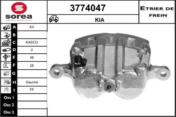 Sera 3774047 - Гальмівний супорт autocars.com.ua