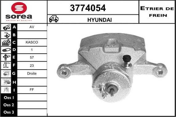 Sera 3774054 - Гальмівний супорт autocars.com.ua