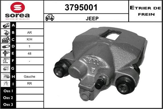 Sera 3795001 - Гальмівний супорт autocars.com.ua