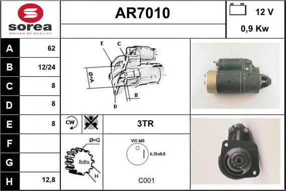 Sera AR7010 - Стартер autodnr.net