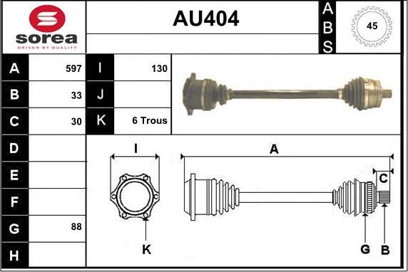 Sera AU404 - Приводной вал autodnr.net