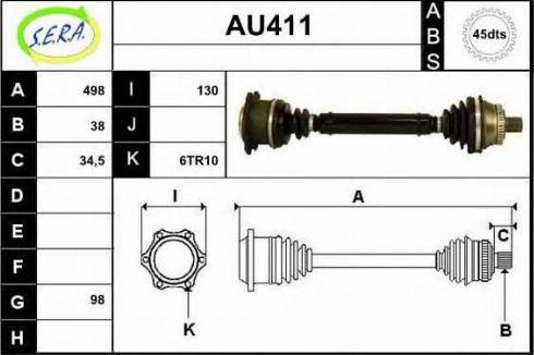 Sera AU411 - Приводной вал autodnr.net