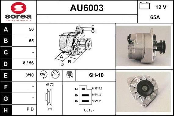 Sera AU6003 - Генератор autocars.com.ua