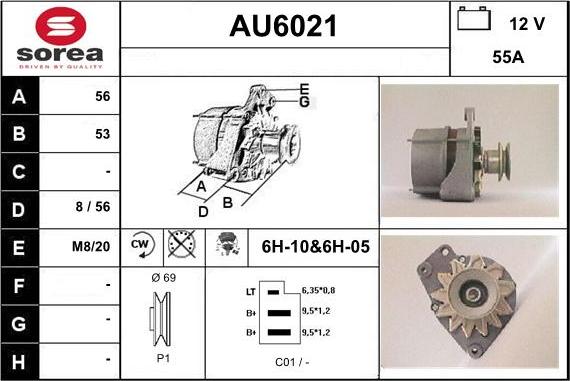 Sera AU6021 - Генератор autocars.com.ua