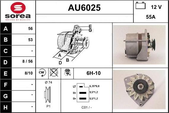 Sera AU6025 - Генератор autocars.com.ua