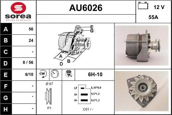 Sera AU6026 - Генератор autocars.com.ua