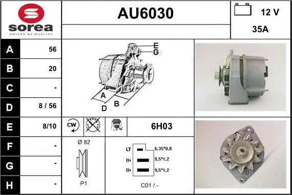 Sera AU6030 - Генератор autocars.com.ua